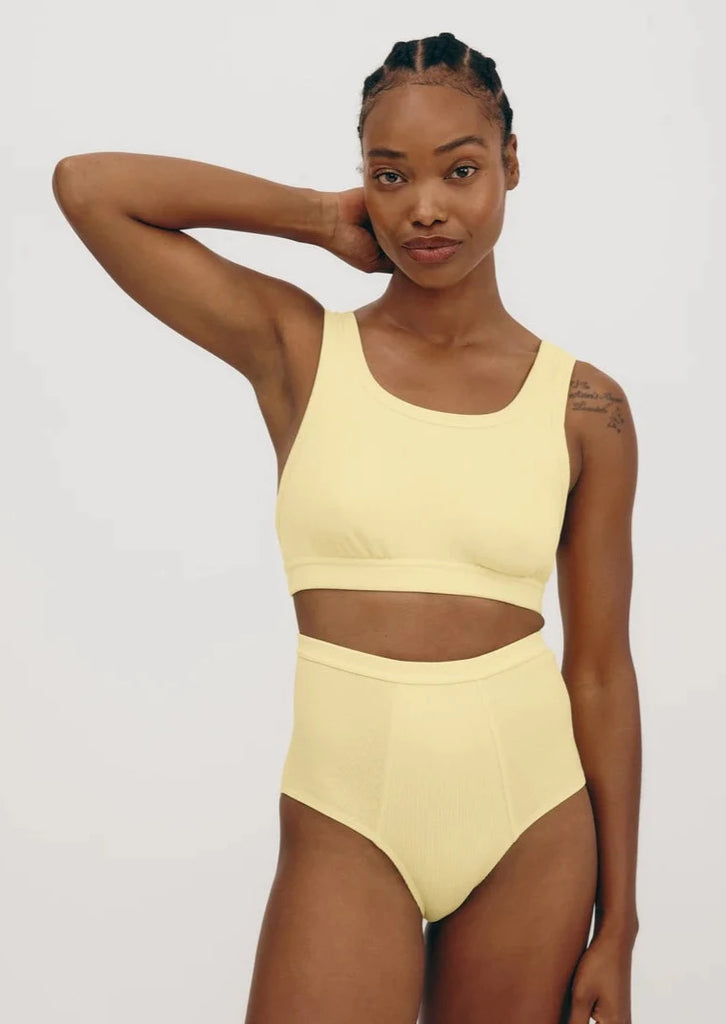 High Cut Cotton Ondergoed Ladies Solid Color Wrapped Hip Panties