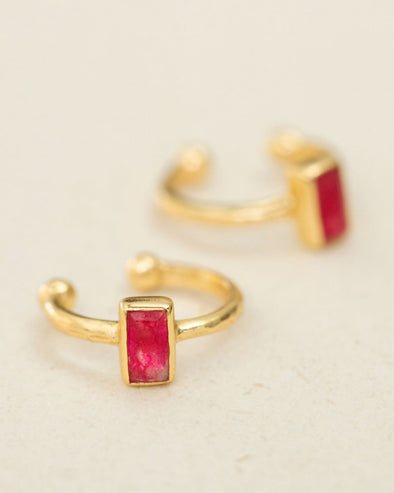 MUJAJUMA • Earcuff Mar with Rectangular Stone