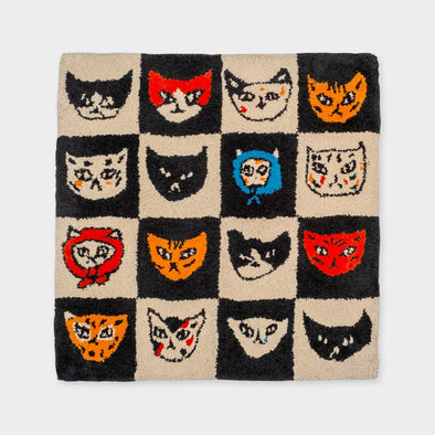 DEDICATED Tammerfors Tufted Rug • Cat Bingo Black