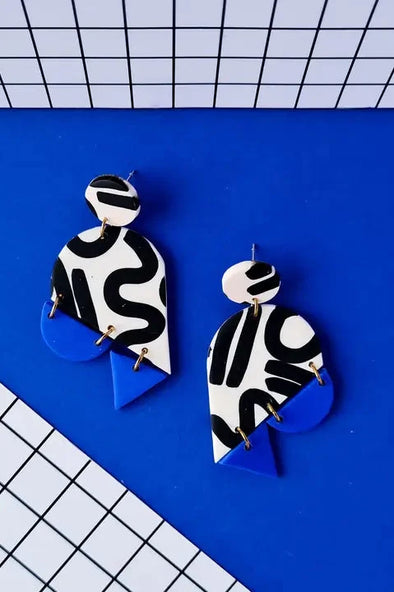 MONOMAKERY Earrings • Art Deco Bauhaus