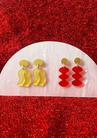 MIMIMONO Earrings Yuletide • Cherry Red