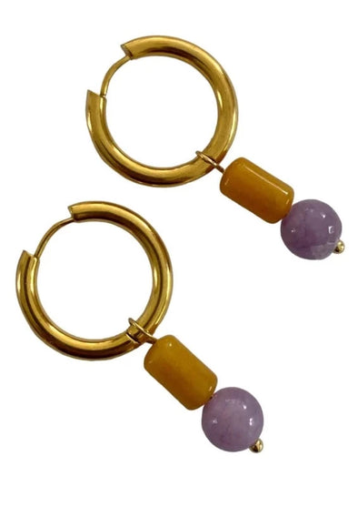 harvestclub-harvest-club-leuven-bybjor-golden-hoop-earrings-topaz-ocher-tube-lila-jade-charms