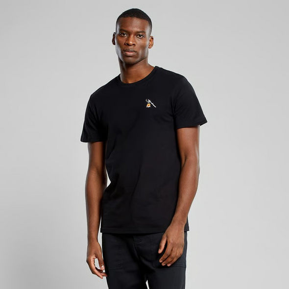DEDICATED Stockholm T-Shirt • Hot Coffee Emb Black