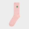 DEDICATED Knivsta Rib Socks Pink • Watermelon