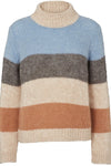 harvestclub-harvest-club-Leuven-basic-apparel-caterina-sweater-asleigh-blue-grey-melange-tobacco-brown