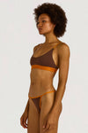 ORGANIC BASICS Core Play String Bikini Briefs • Walnut/Chai