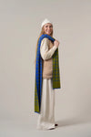 ROOS VANDEKERCKHOVE Scarf Ines A • Blue, Khaki Green