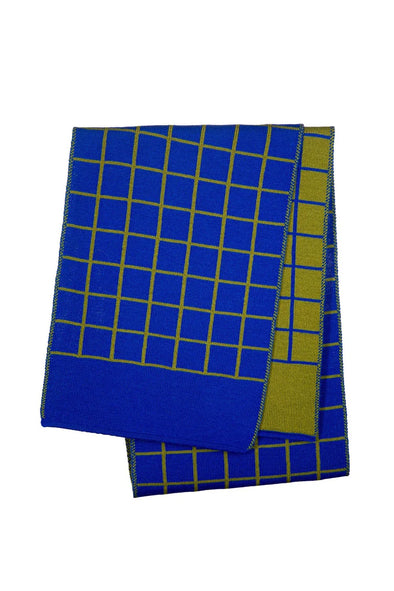 ROOS VANDEKERCKHOVE Scarf Ines A • Blue, Khaki Green