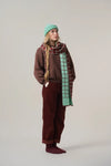 ROOS VANDEKERCKHOVE Scarf Ines B • Dark Brown, Light Pistachio
