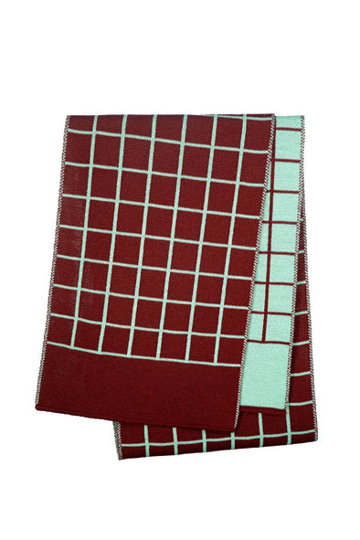 ROOS VANDEKERCKHOVE Scarf Ines B • Dark Brown, Light Pistachio