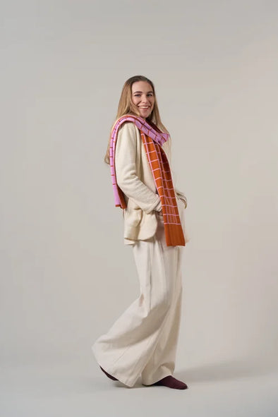 ROOS VANDEKERCKHOVE Scarf Ines C • Rusty Brown, Lila