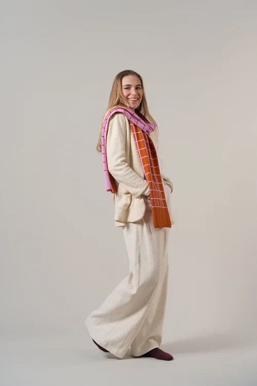ROOS VANDEKERCKHOVE Scarf Ines C • Rusty Brown, Lila