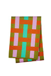 ROOS VANDEKERCKHOVE Scarf Yarah A • Khaki Green, Lila, Rusty Brown, Light Pistachio