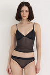 ORGANIC BASICS Mesh Cami • Black