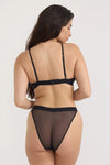 ORGANIC BASICS Mesh Triangle Bralette • Black