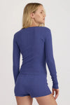 ORGANIC BASICS Pointelle Long Sleeve Tee • Eclipse
