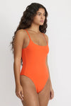 ORGANIC BASICS Swim Open Back One-Piece • Blood Orange