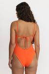 ORGANIC BASICS Swim Open Back One-Piece • Blood Orange