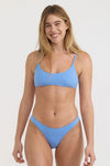 ORGANIC BASICS Swim Scoop Bikini Top • Dove Blue
