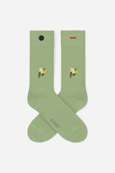 A-DAM Sock Green• Bee
