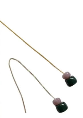 harvestclub-harvest-club-leuven-bybjor-duo-color-sterling-threader-earrings-gold-dark-green-lavender