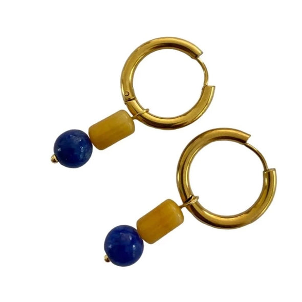 harvestclub-harvest-club-leuven-bybjor-golden-hoop-earrings-topaz-ocher-tube-cobalt-jade-charms