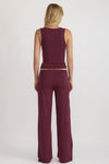 ORGANIC BASICS Everyday Straight Leg Pants • Plum