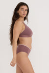 ORGANIC BASICS Core Open Back Scoop Bralette • Rose Wood