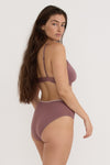 ORGANIC BASICS Core Open Back Scoop Bralette • Rose Wood