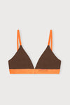 ORGANIC BASICS Core Play Triangle Bralette • Walnut/Chai