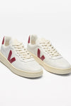 VEJA V-90 leather • white • marsala