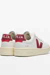 VEJA V-90 leather • white • marsala