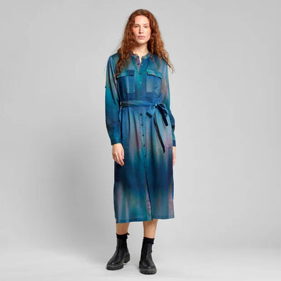DEDICATED Falsterbo Shirt Dress • Abstract Light Multi Color