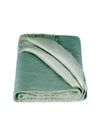 ALPACA LOCA Double Scarf • Light Grey/Emerald Green