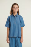 BASIC APPAREL Bine Polo Shirt • Light Blue