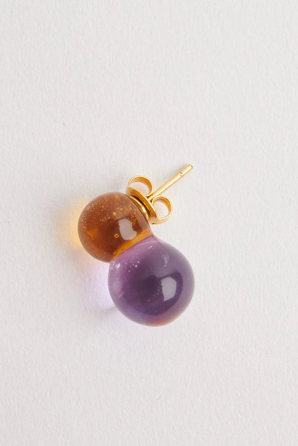 LEVENS JEWELS Glass Dubble Pearl Earring • Different Colors