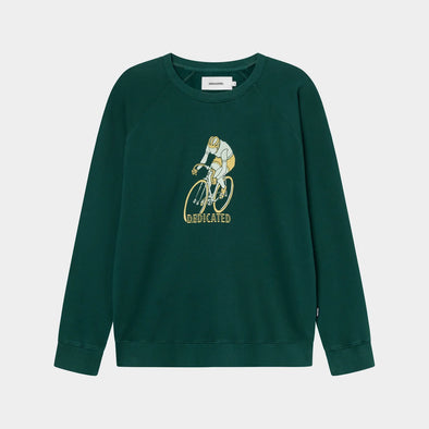 DEDICATED Sweatshirt Malmoe • Retro Bike Dark Green