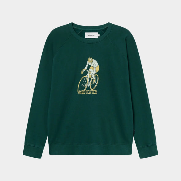 DEDICATED Sweatshirt Malmoe • Retro Bike Dark Green