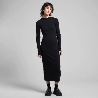 DEDICATED Rib Dress Lofta • Black