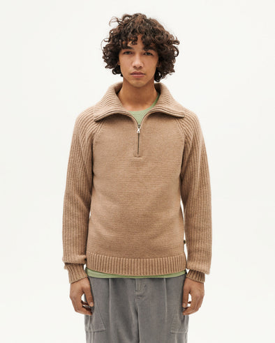 THINKING MU Otto Knitted Sweater • Beige