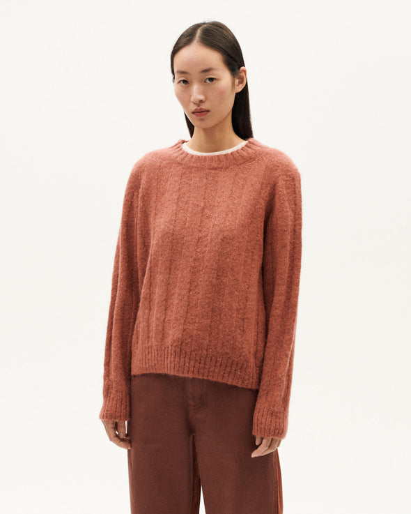 THINKING MU Layan Knitted Sweater • Clay