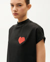 THINKING MU Heart Volta T-Shirt • Black