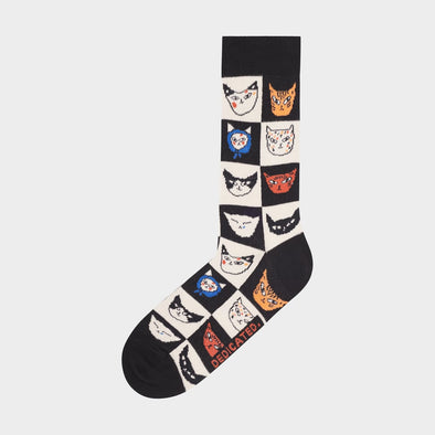 DEDICATED Sigtuna Socks • Cat Bingo Black