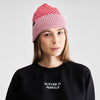 DEDICATED Hemavan Beanie • Bubble Knit True Red/Lilas Pink