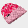 DEDICATED Hemavan Beanie • Bubble Knit True Red/Lilas Pink