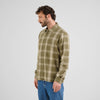 DEDICATED Rute Flannel Shirt • Shadow Check Leaf Green