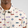 DEDICATED Rute Flannel Shirt • Trout And Waves Oat White