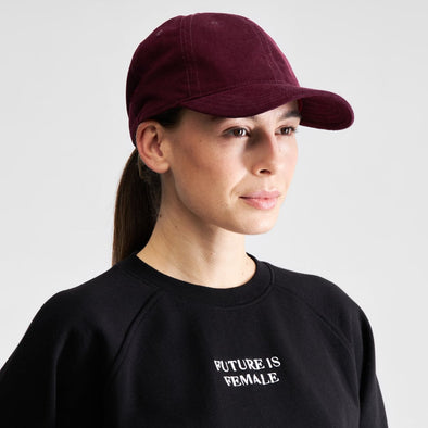 DEDICATED Slussen Soft Corduroy Cap • Burgundy