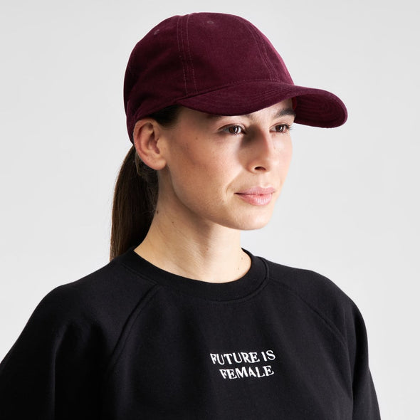 DEDICATED Slussen Soft Corduroy Cap • Burgundy