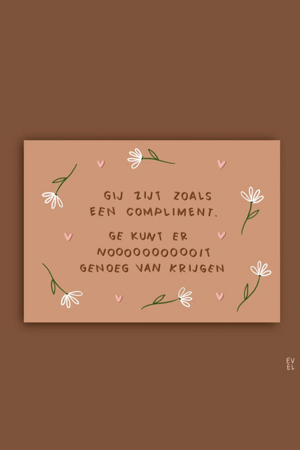 EVELONTWERPT Wenskaart • Compliment